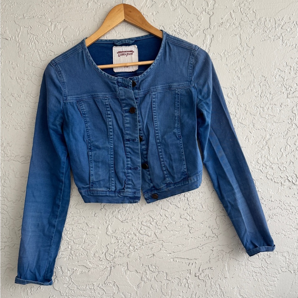 Gloria Jeans Blue Denim Jacket - Button Front XS